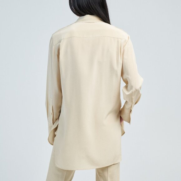 Silk Crepe de Soie Bold Blouse - Picture 3 of 10